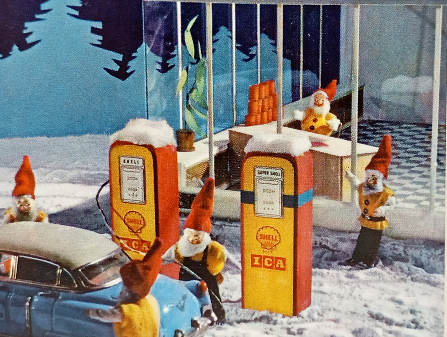 ICA Shell originale Weihnachtskarte von 1959 (74133)