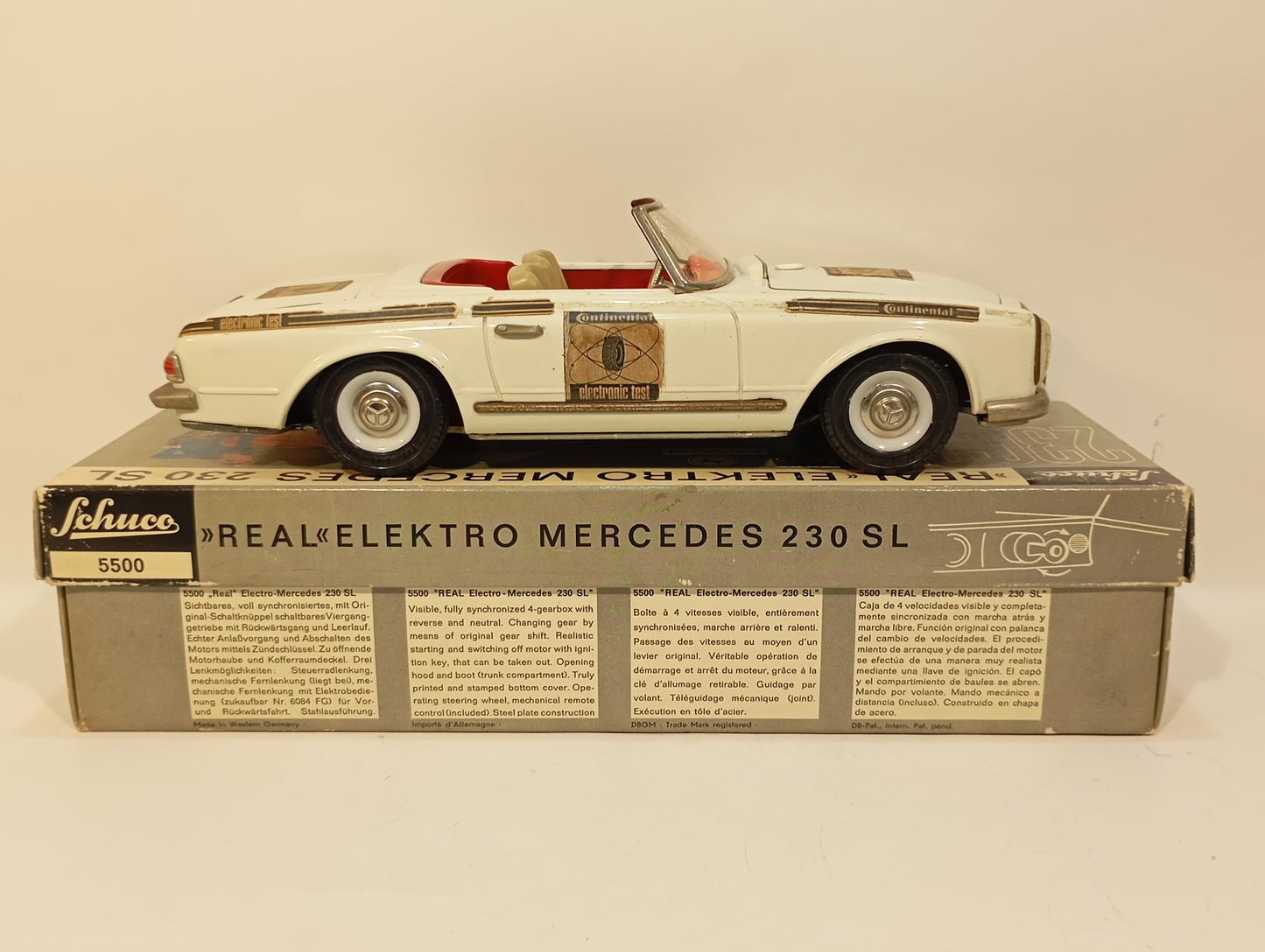 Schuco 5500 Continental Werbemodell Mercedes 230 SL im Originalkarton (73189)