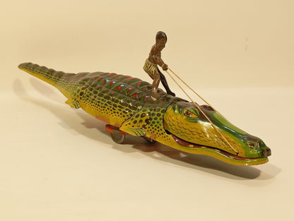 Technofix Krokodil 208M mit afrikanischer Figur (74223)