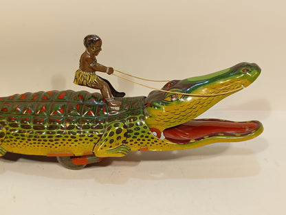 Technofix Krokodil 208M mit afrikanischer Figur (74223)