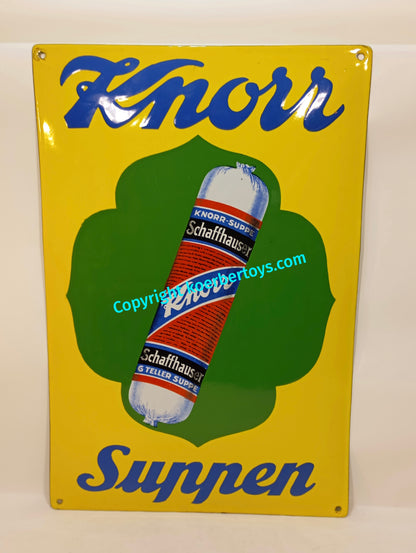 Knorr Suppen Emailschild