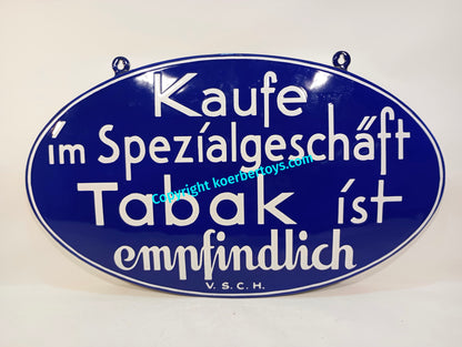 Tabak Emailschild Spezial Geschäft