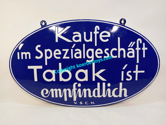 Tabak Emailschild Spezial Geschäft