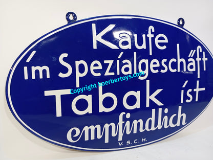 Tabak Emailschild Spezial Geschäft