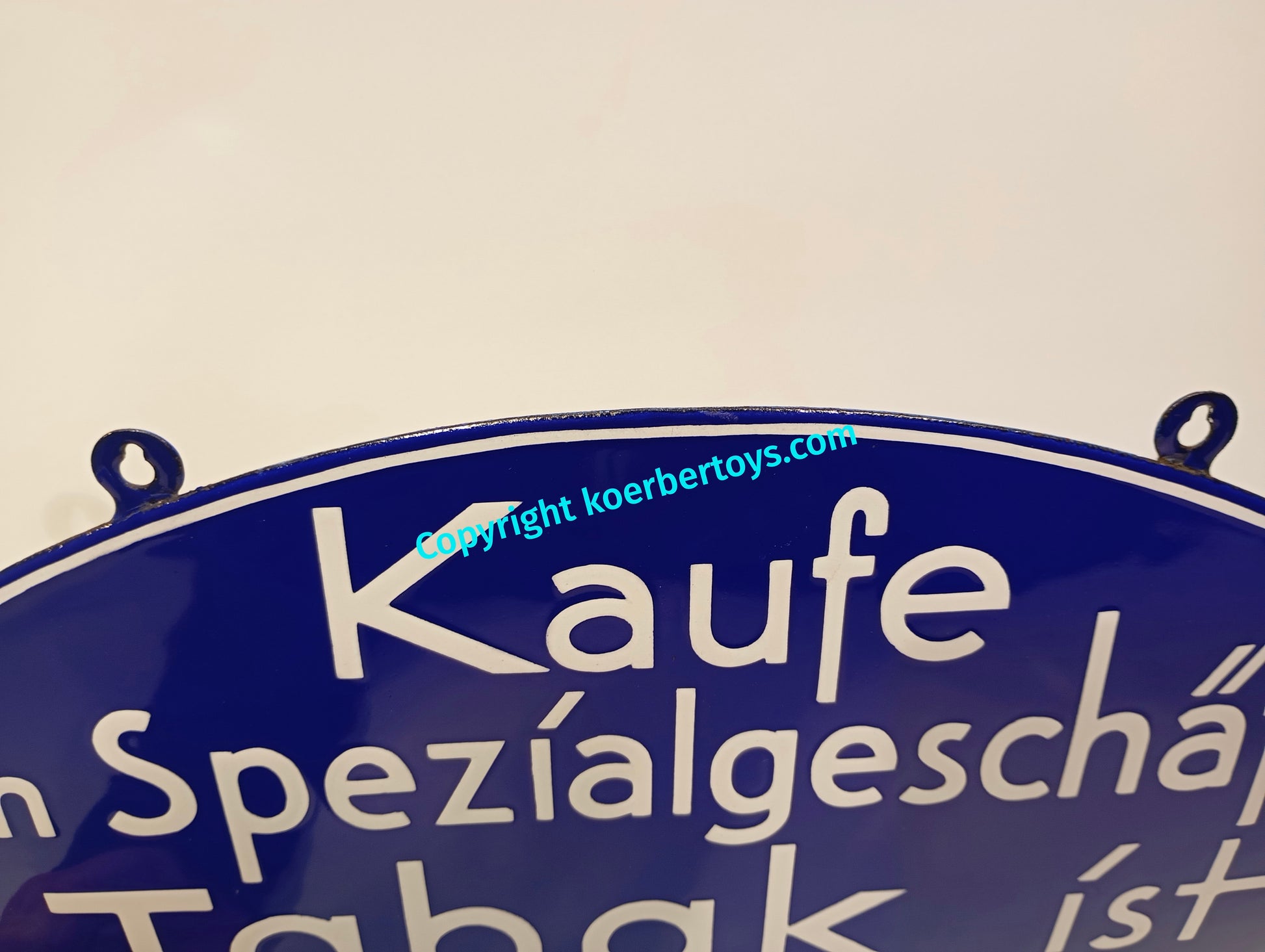 Tabak Emailschild Spezial Geschäft