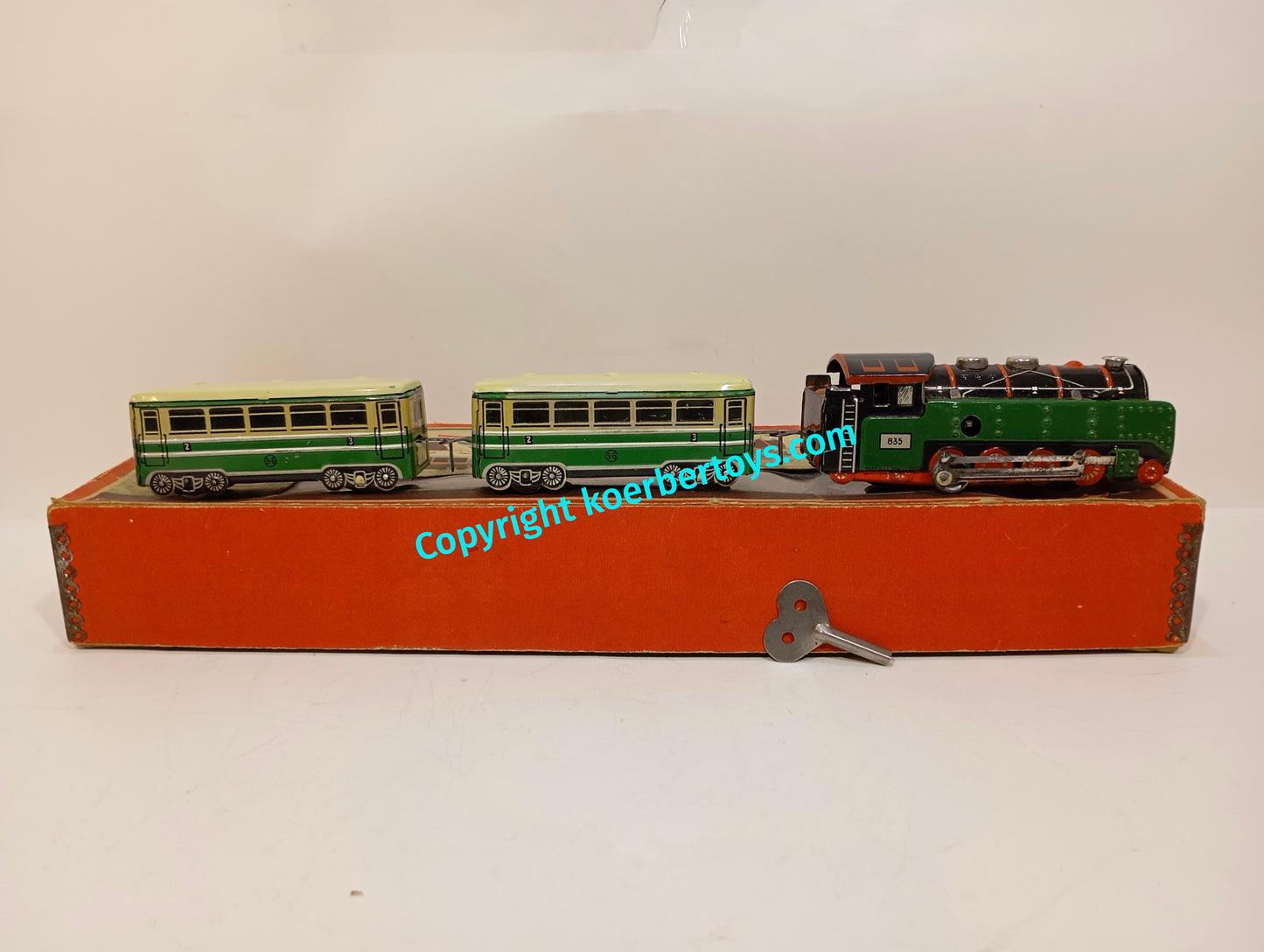Günthermann Nr 835 Eisenbahnset mit Original Karton