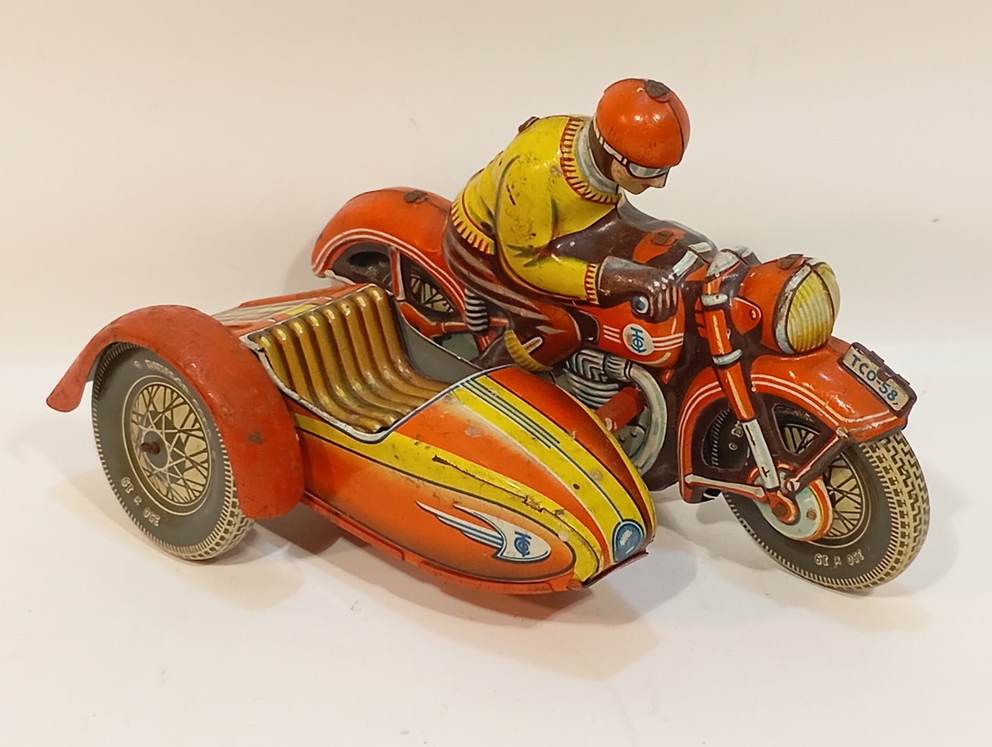 Tippco Motorrad mit Seitenwagen Nummer 58