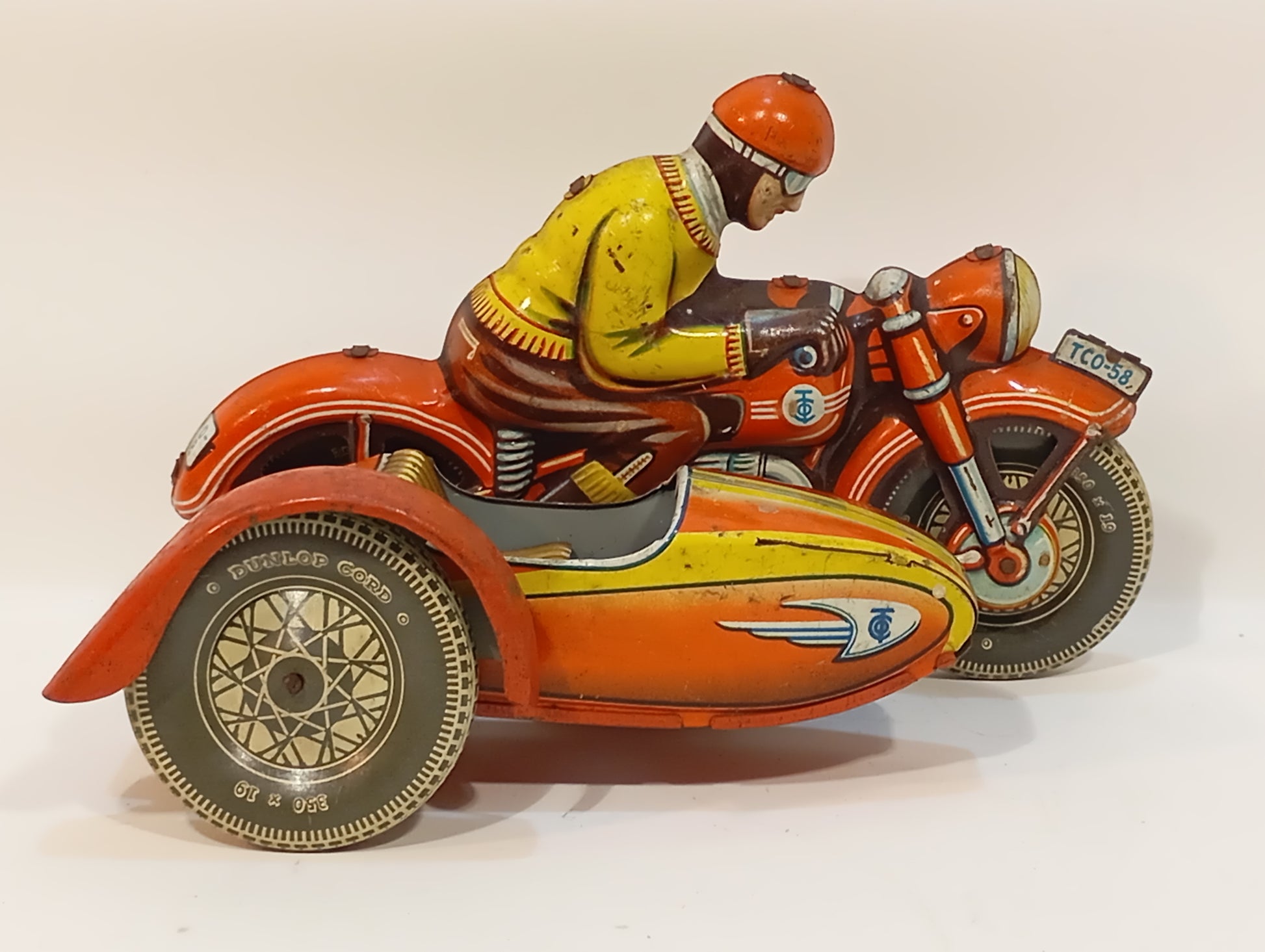 Tippco Motorrad mit Seitenwagen Nummer 58