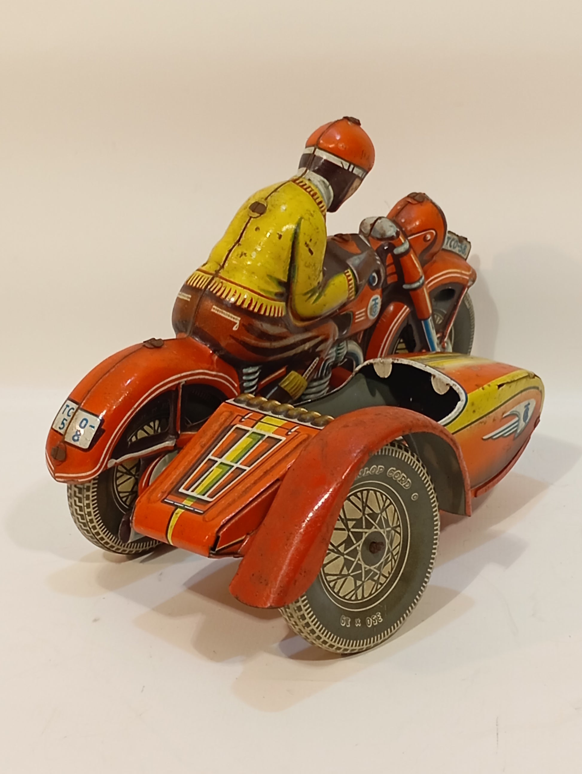 Tippco Motorrad mit Seitenwagen Nummer 58