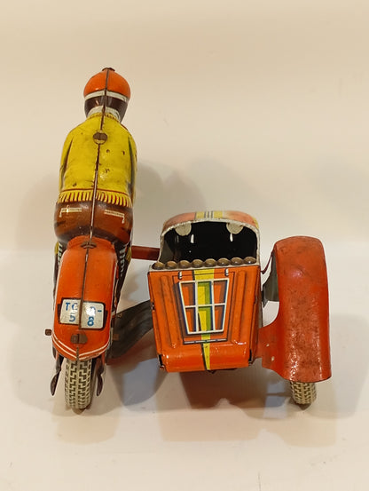 Tippco Motorrad mit Seitenwagen Nummer 58