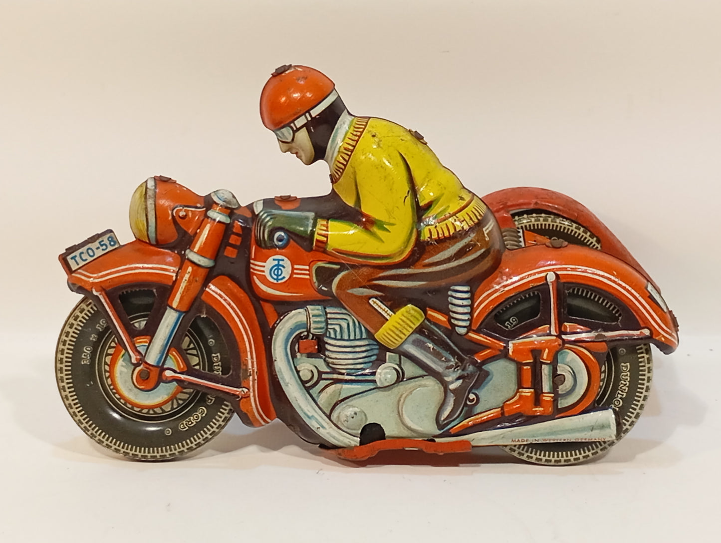 Tippco Motorrad mit Seitenwagen Nummer 58