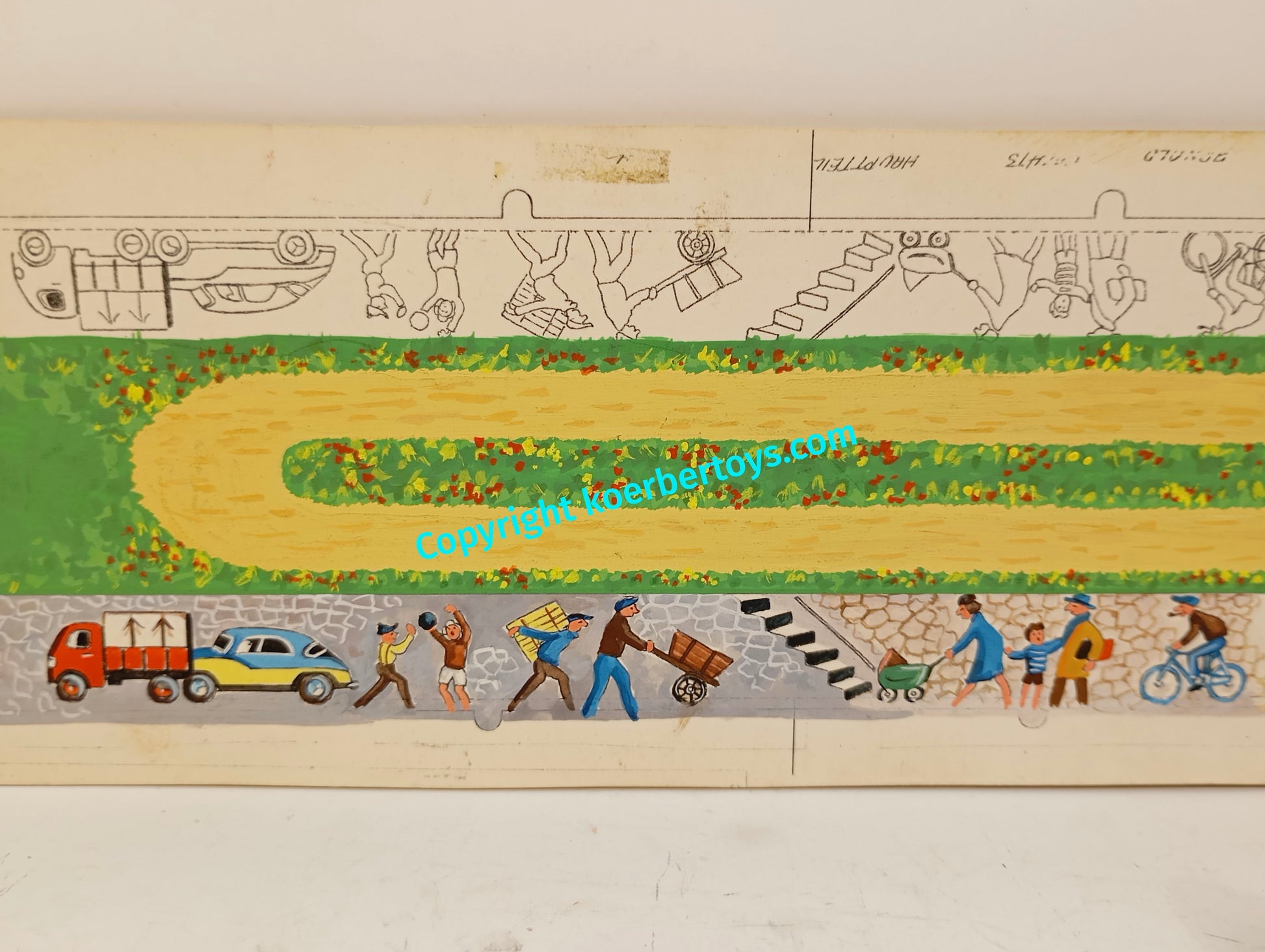 Arnold Handbemalter Musterzimmer Entwurf Bodenplatte