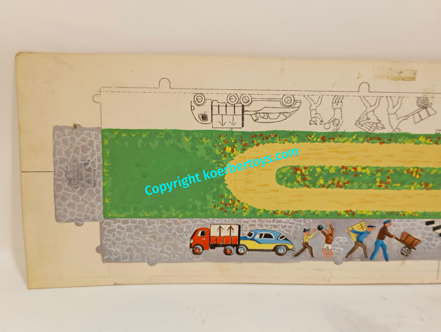 Arnold Handbemalter Musterzimmer Entwurf Bodenplatte