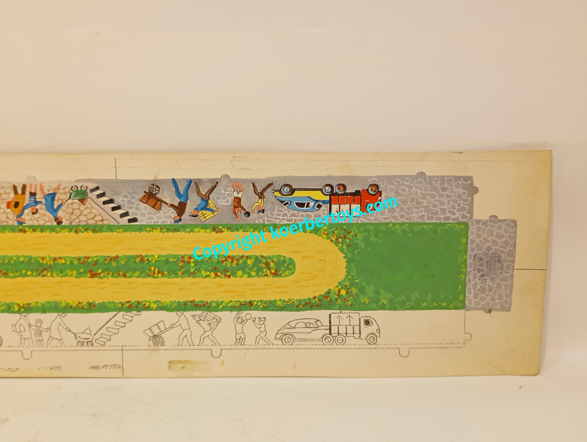 Arnold Handbemalter Musterzimmer Entwurf Bodenplatte