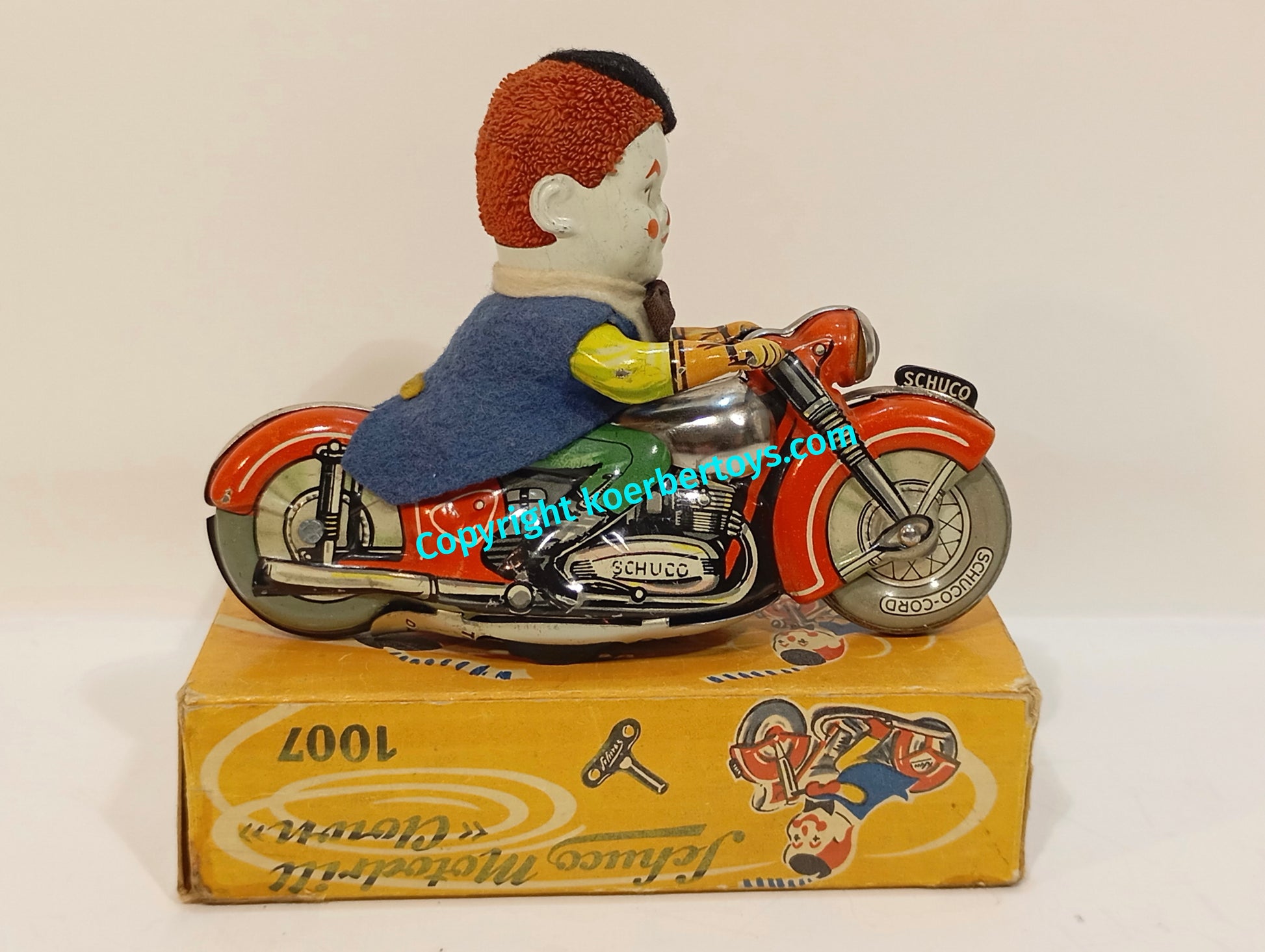 Schuco 1007 Motodrill Clown im Originalkarton