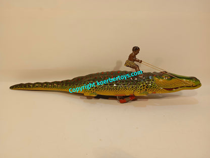 technofix krokodil 208m mit afrikanischer figur