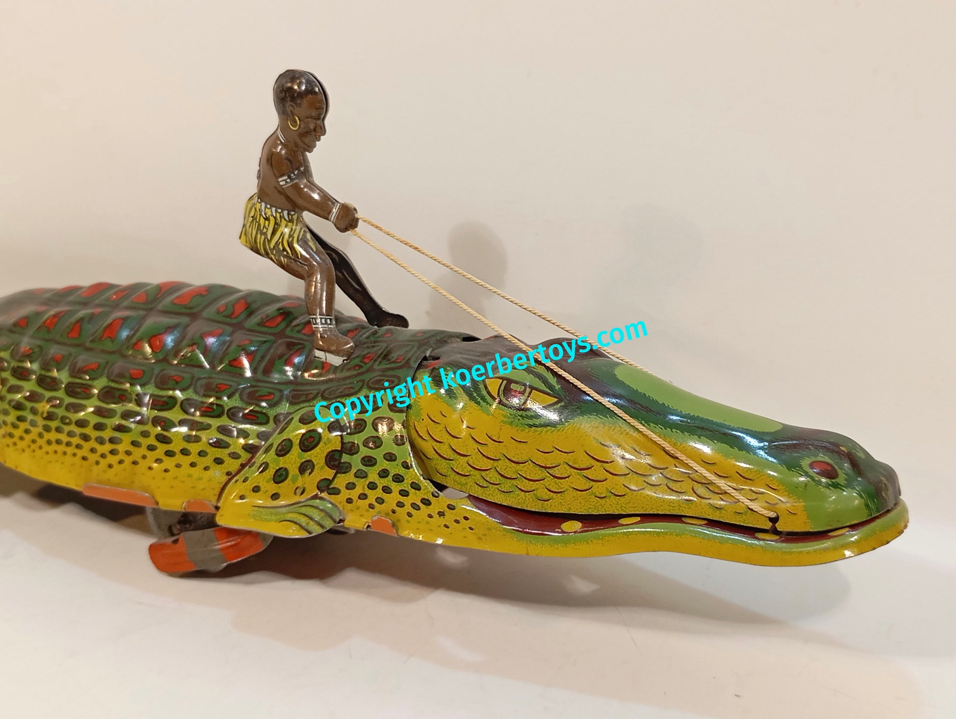 technofix krokodil 208m mit afrikanischer figur