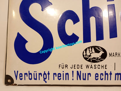 Emailschild Schicht Seife