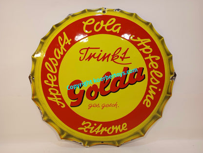 Emailschild GOLDA aus den 50er Jahren
