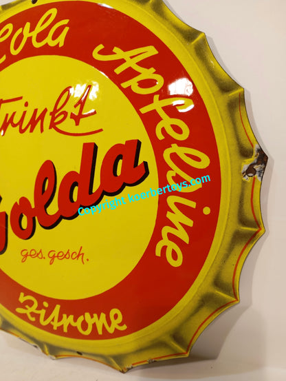 Emailschild GOLDA aus den 50er Jahren