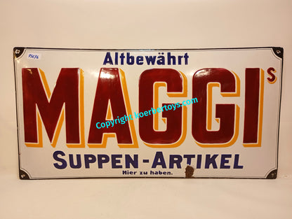 Emailschild Maggis Altbewährt Suppen Artikel
