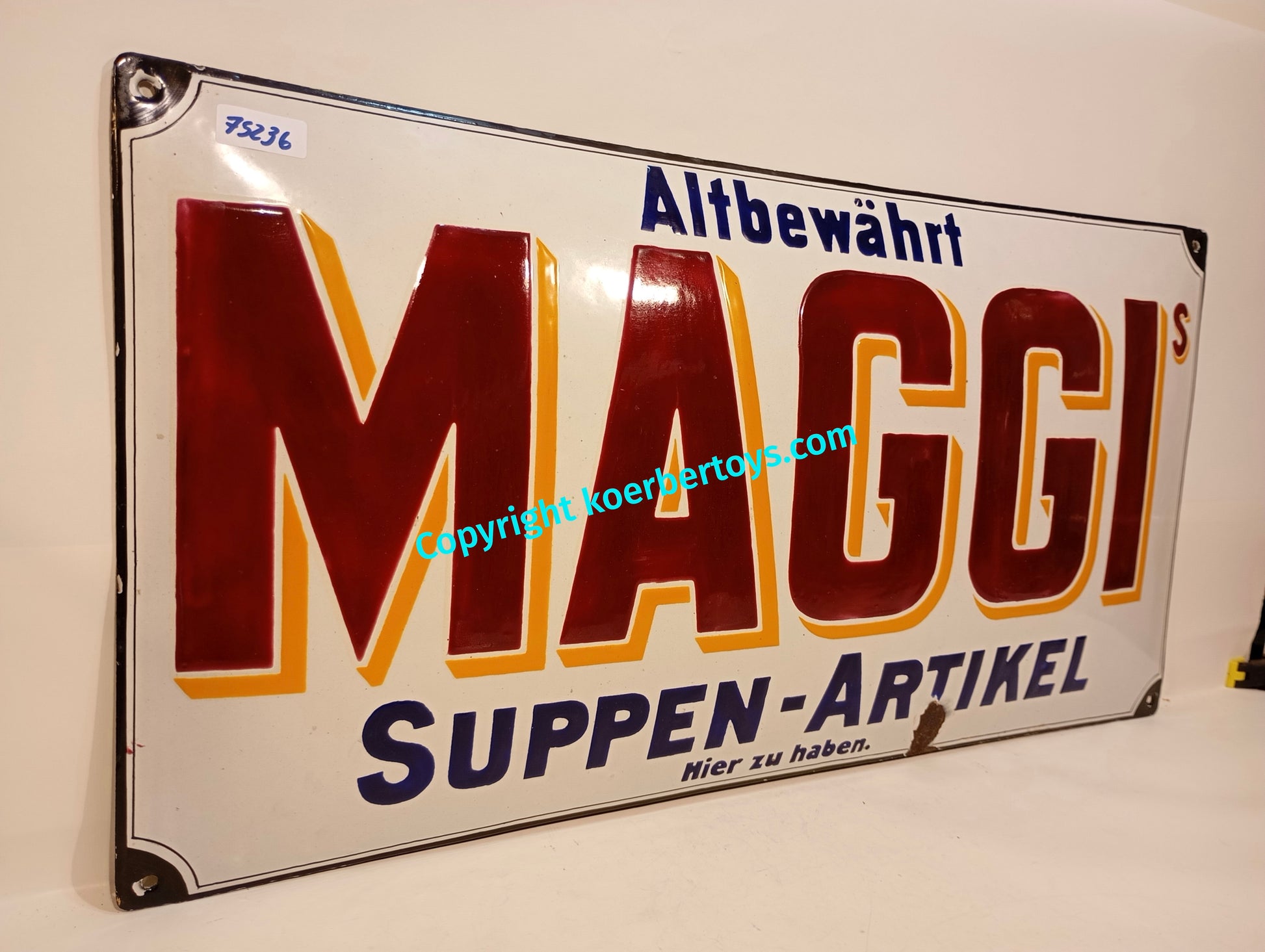 Emailschild Maggis Altbewährt Suppen Artikel