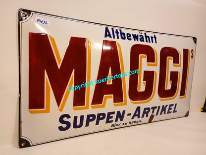 Emailschild Maggis Altbewährt Suppen Artikel