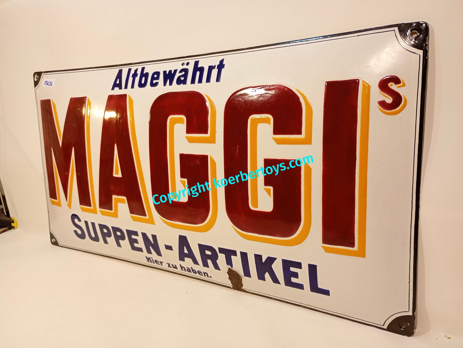 Emailschild Maggis Altbewährt Suppen Artikel