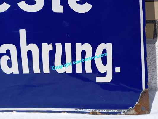Emailschild KNORR'S HAFERMEHL