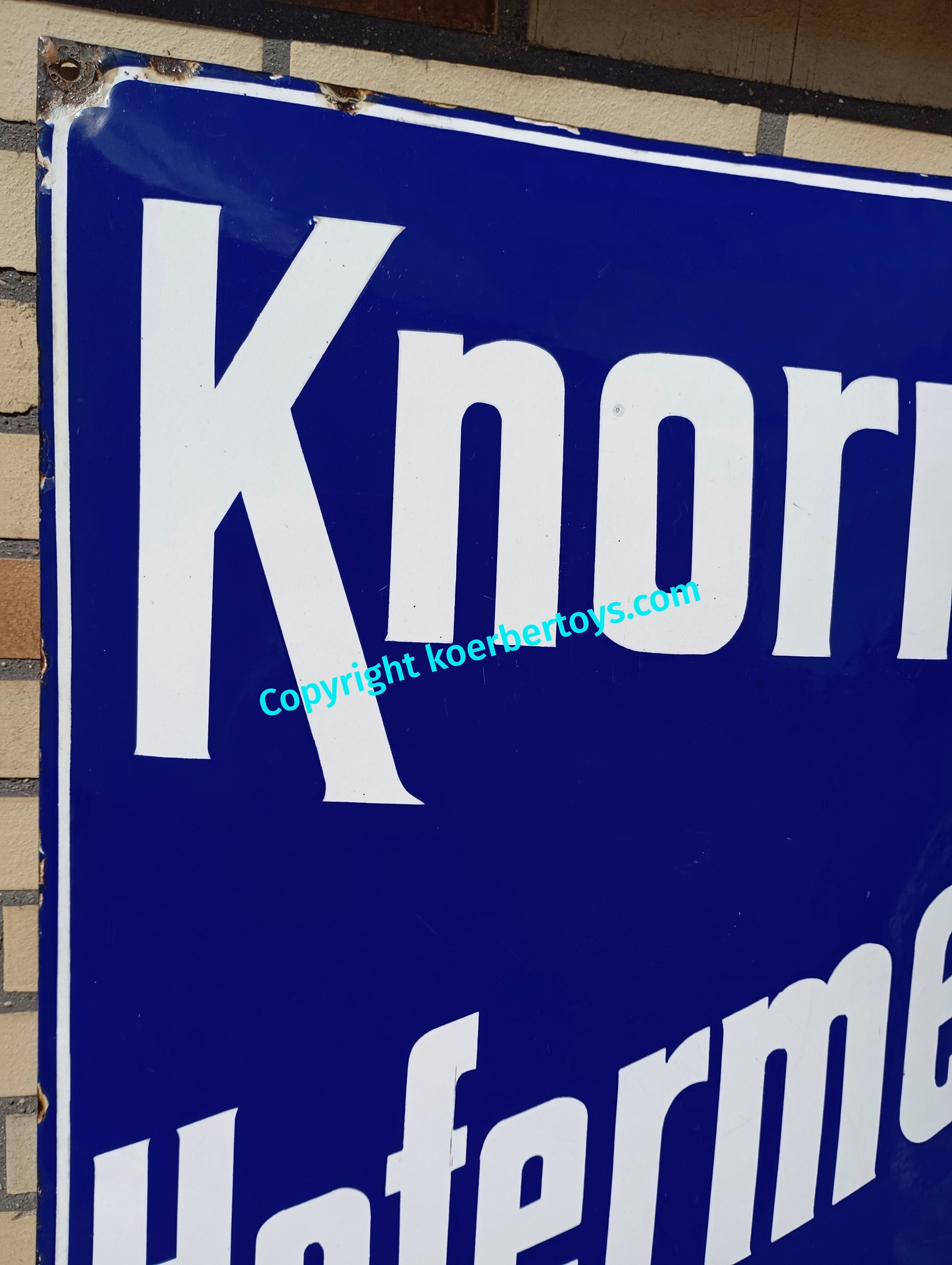Emailschild KNORR'S HAFERMEHL