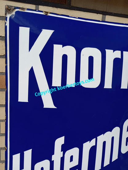 Emailschild KNORR'S HAFERMEHL