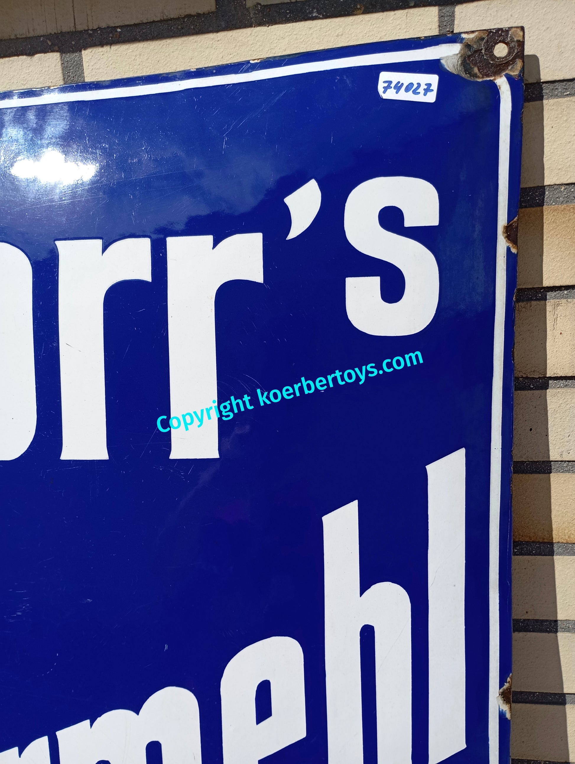Emailschild KNORR'S HAFERMEHL