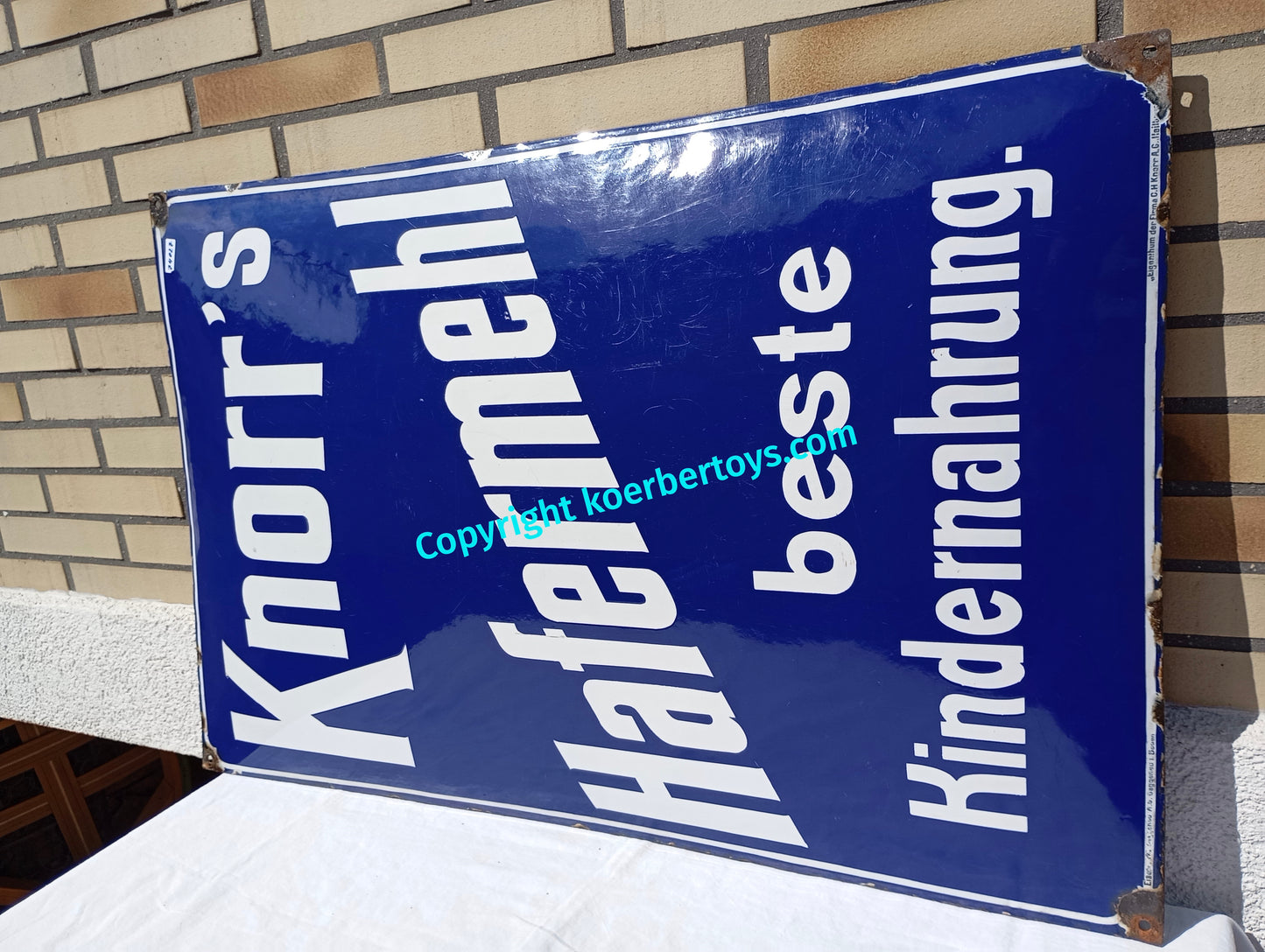 Emailschild KNORR'S HAFERMEHL