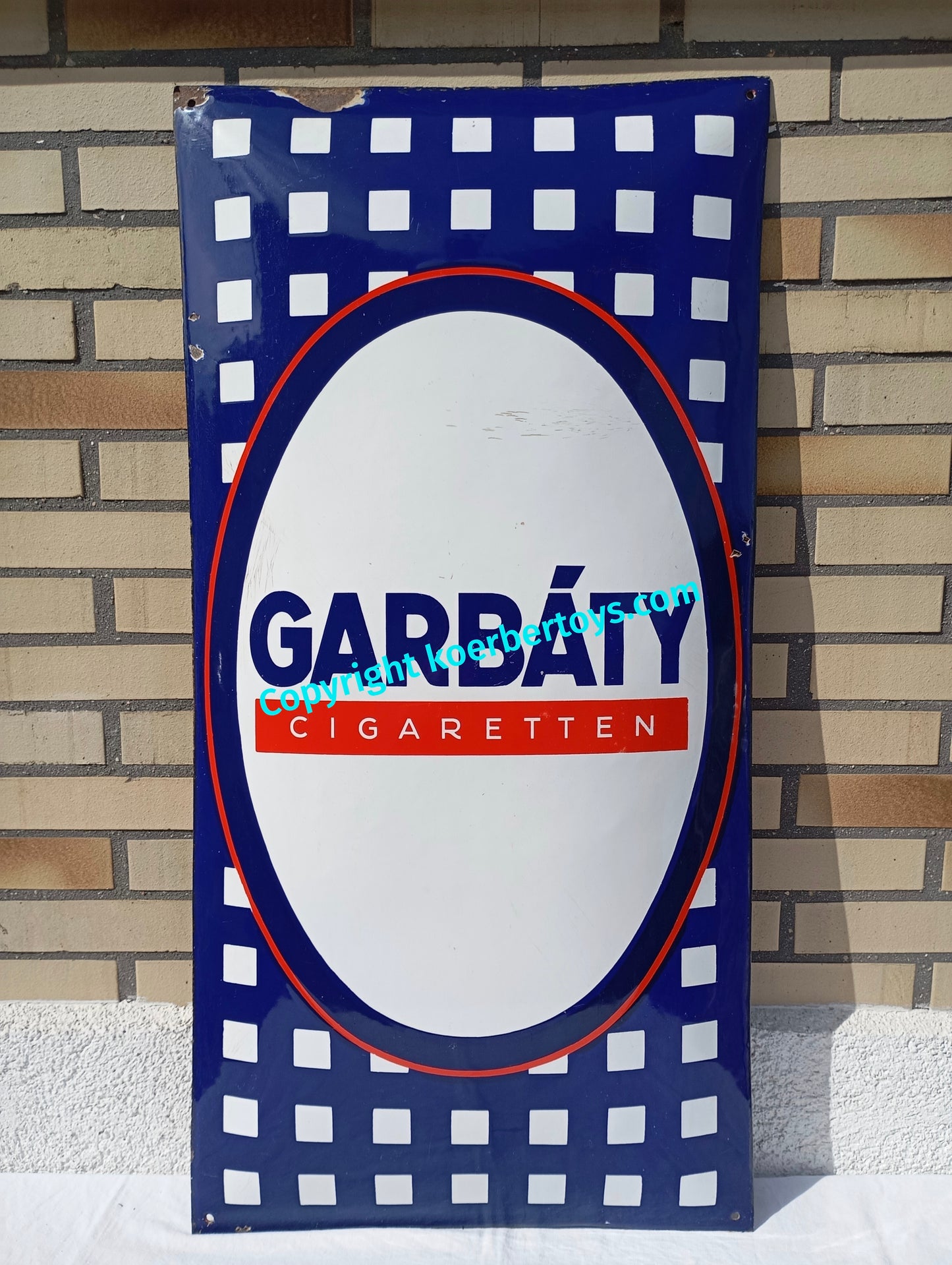 Emailschild GARBÁTY Cigaretten