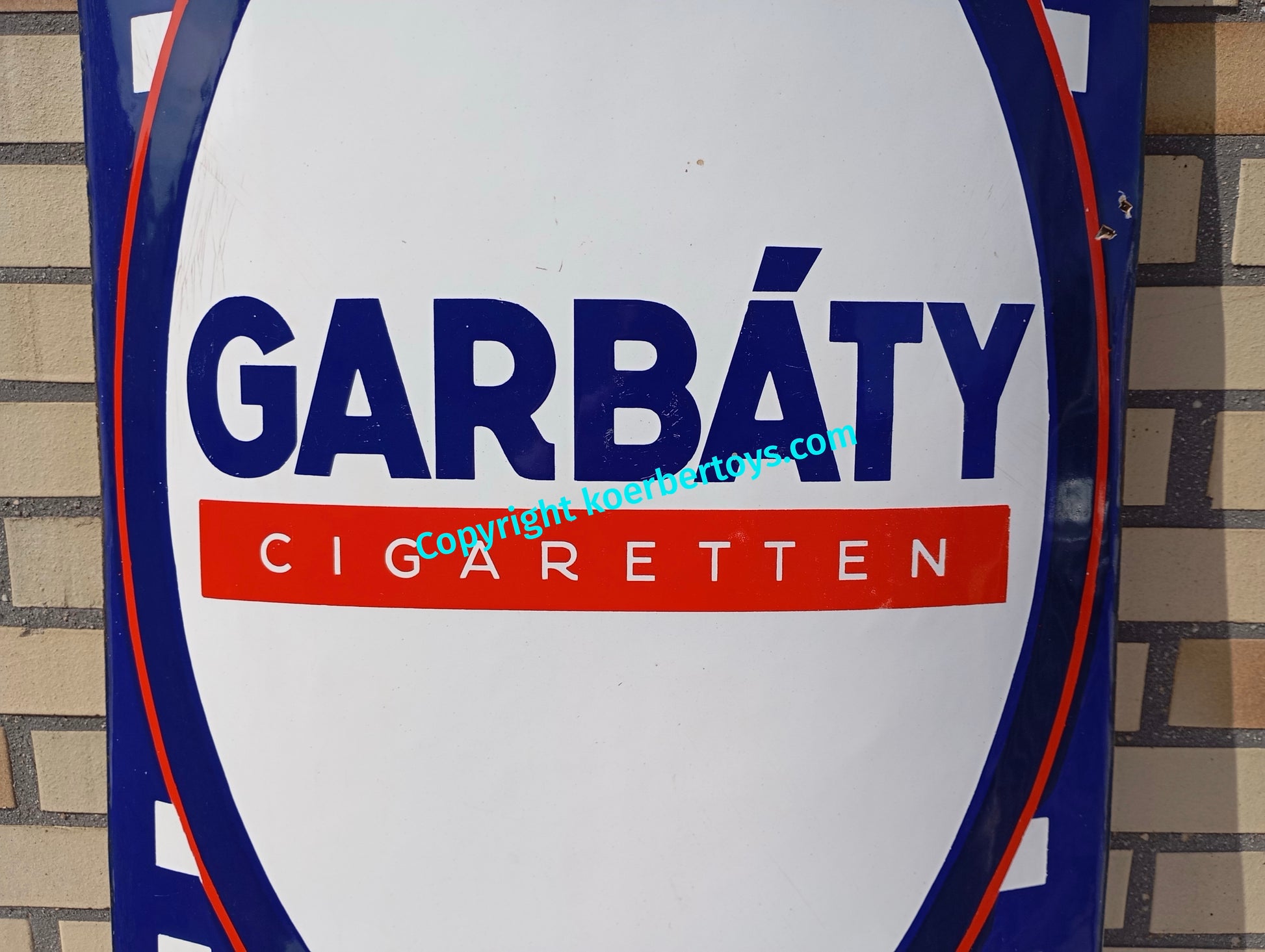 Emailschild GARBÁTY Cigaretten