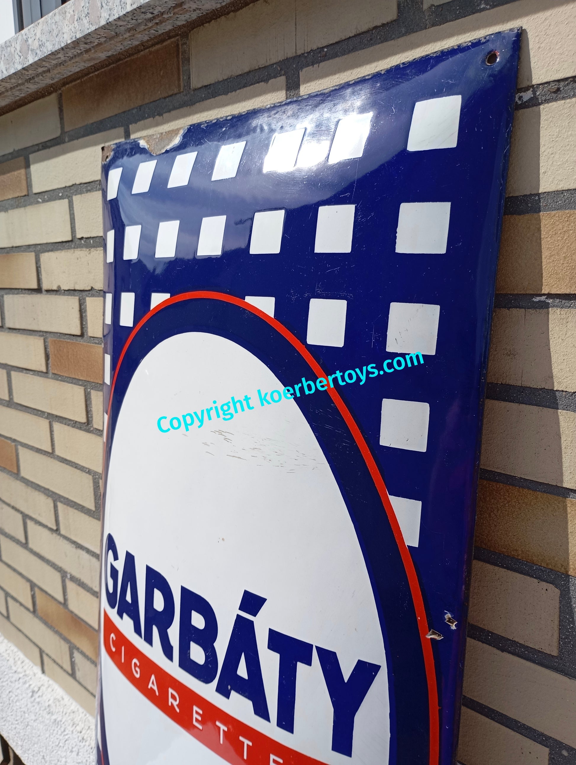 Emailschild GARBÁTY Cigaretten