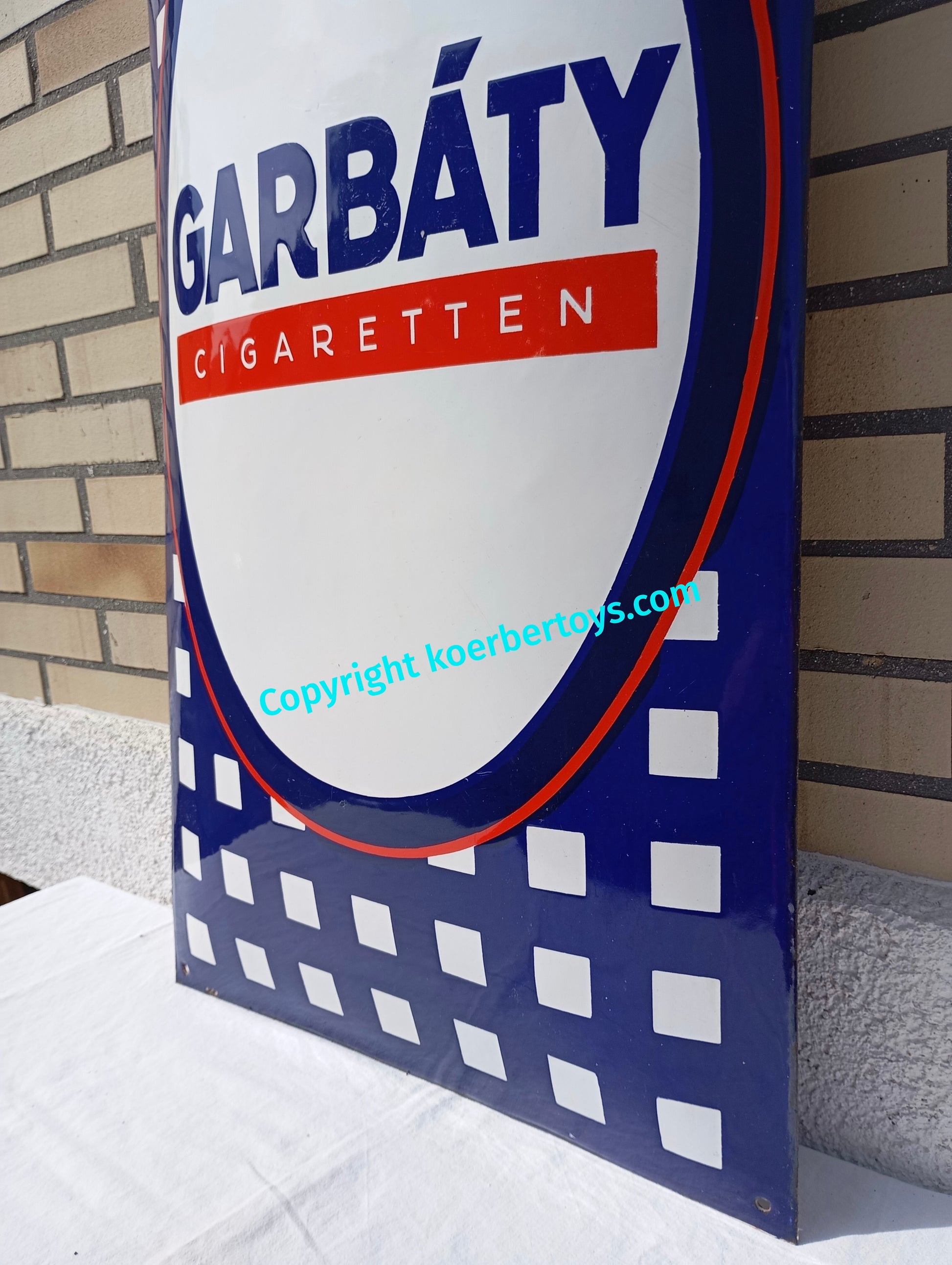 Emailschild GARBÁTY Cigaretten