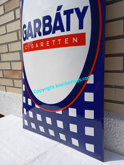 Emailschild GARBÁTY Cigaretten
