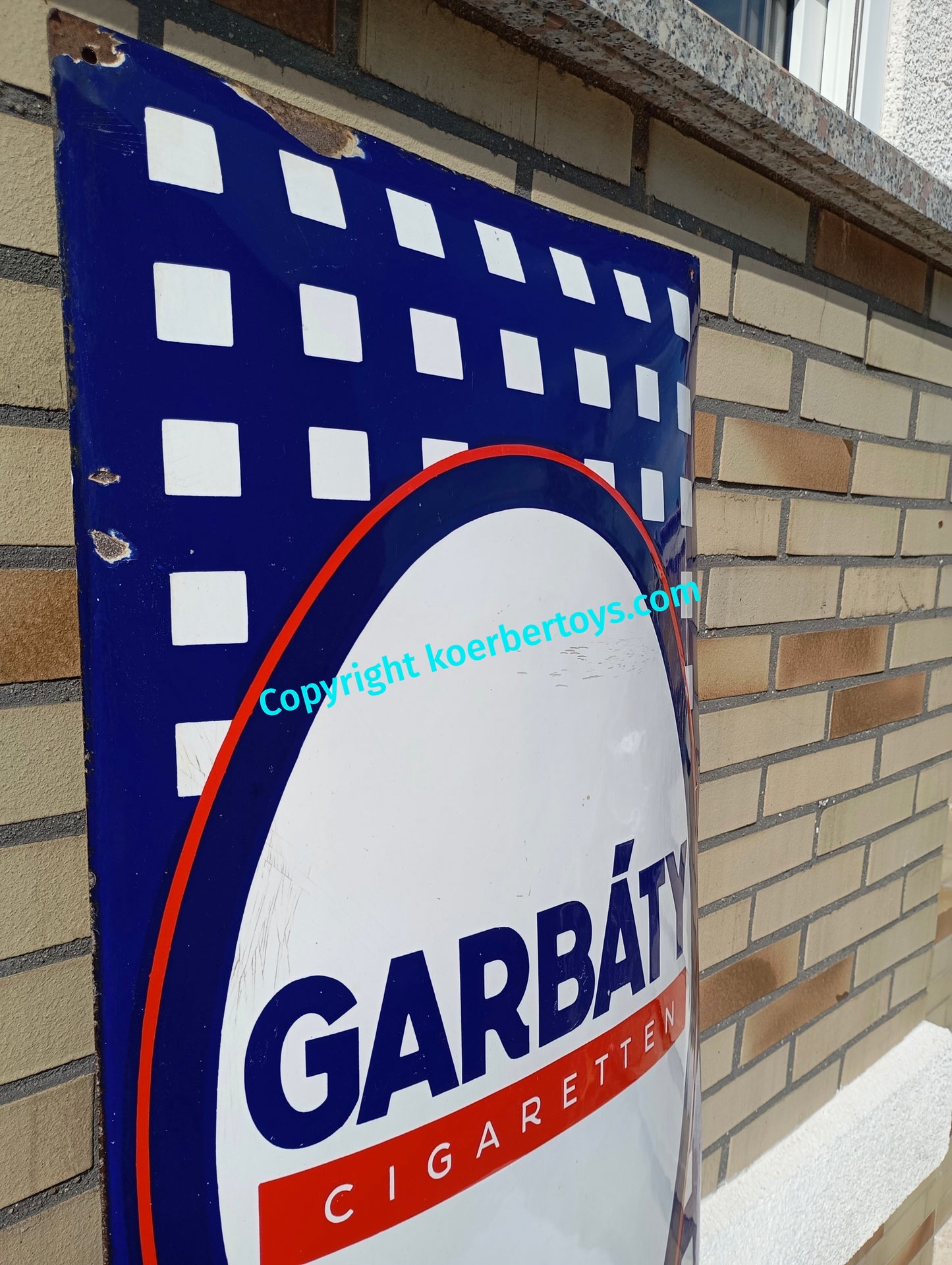 Emailschild GARBÁTY Cigaretten