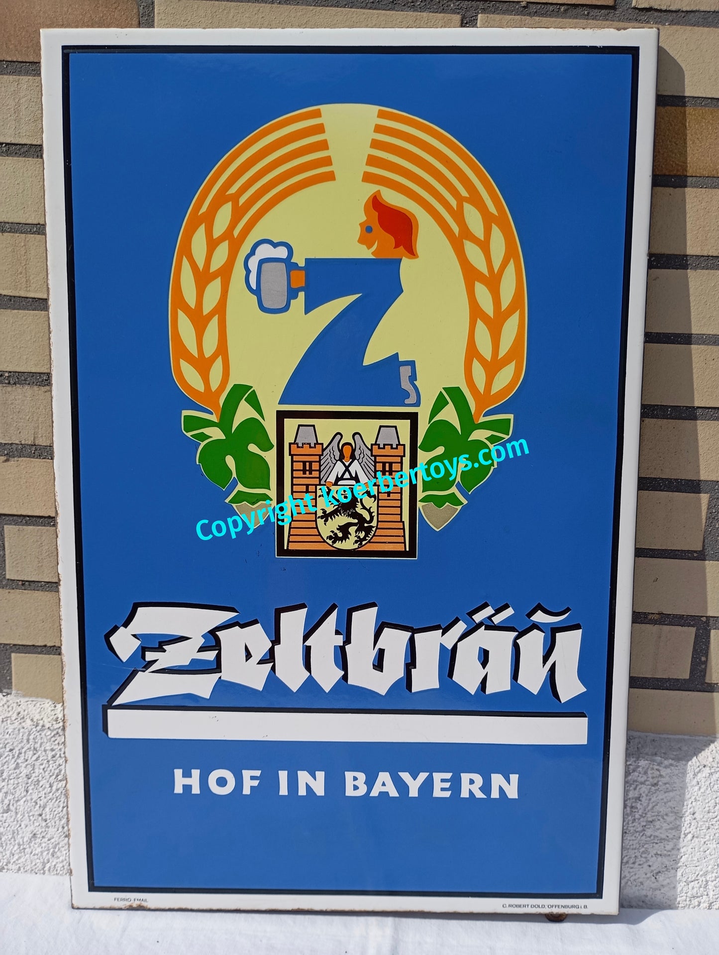 Emailschild Zeltbräu Bayern