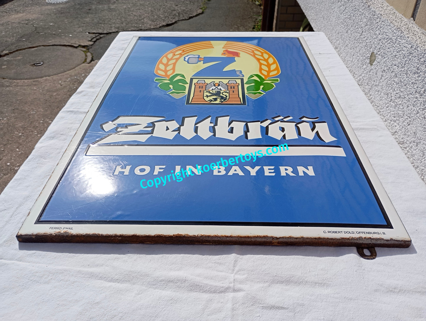Emailschild Zeltbräu Bayern