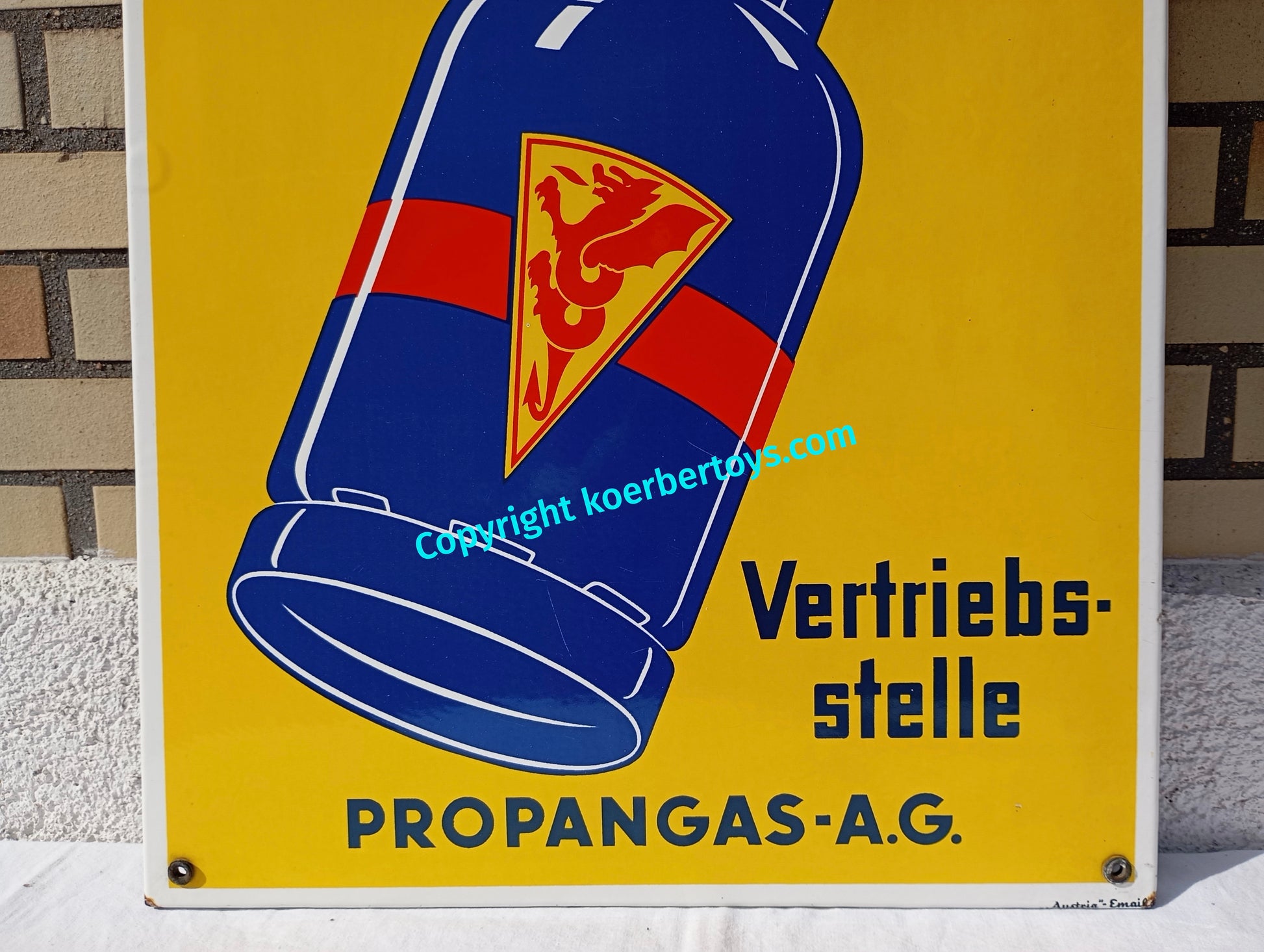 Emailschild Drachen Gas