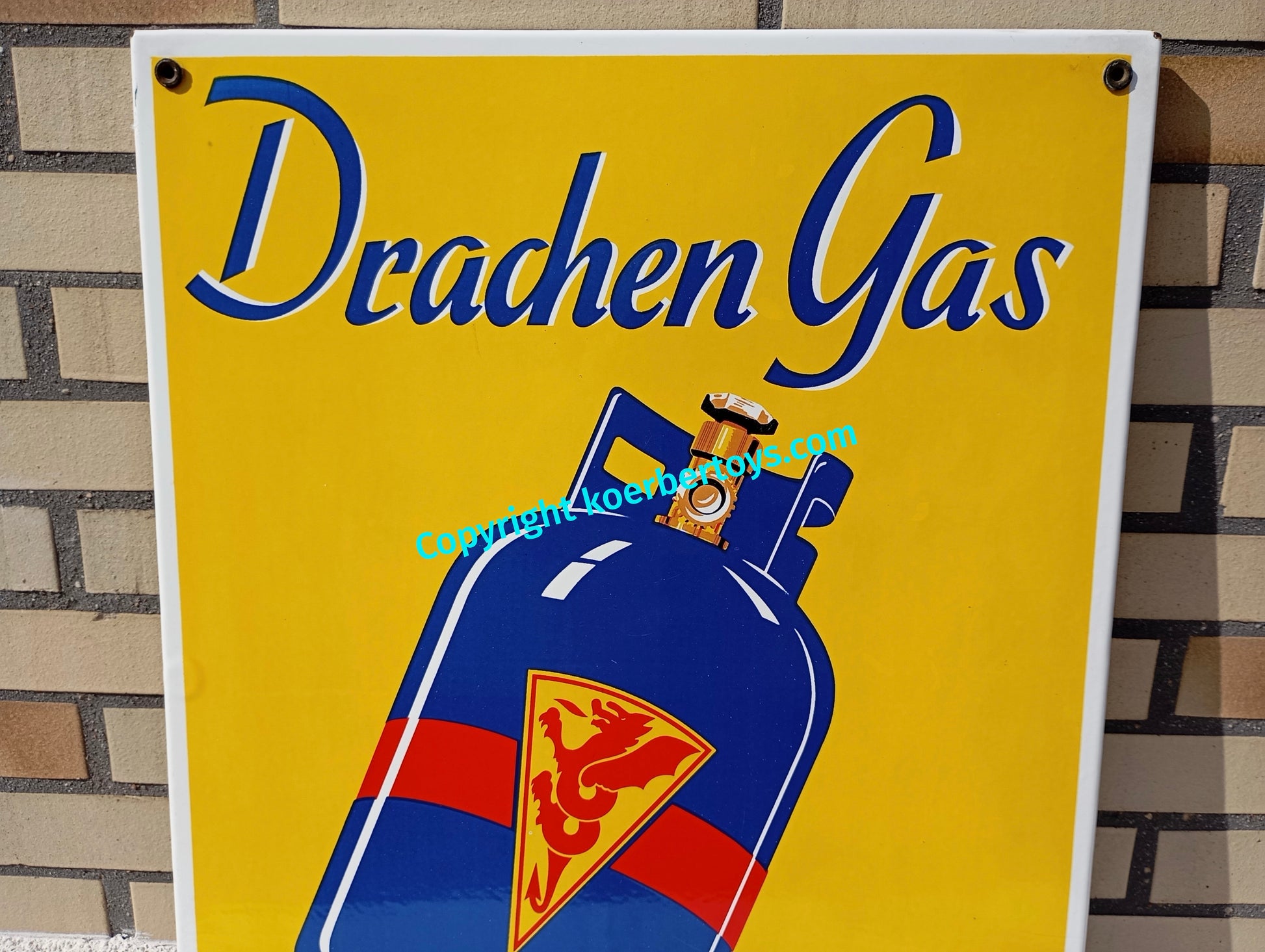 Emailschild Drachen Gas