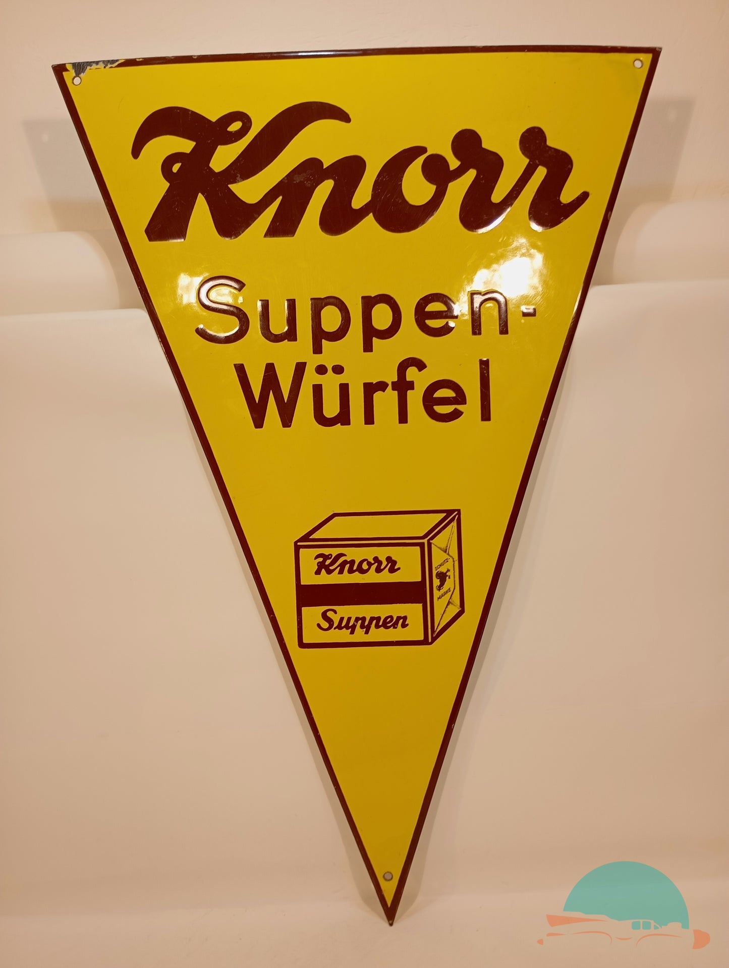 Emailschild Knorr Suppen Würfel