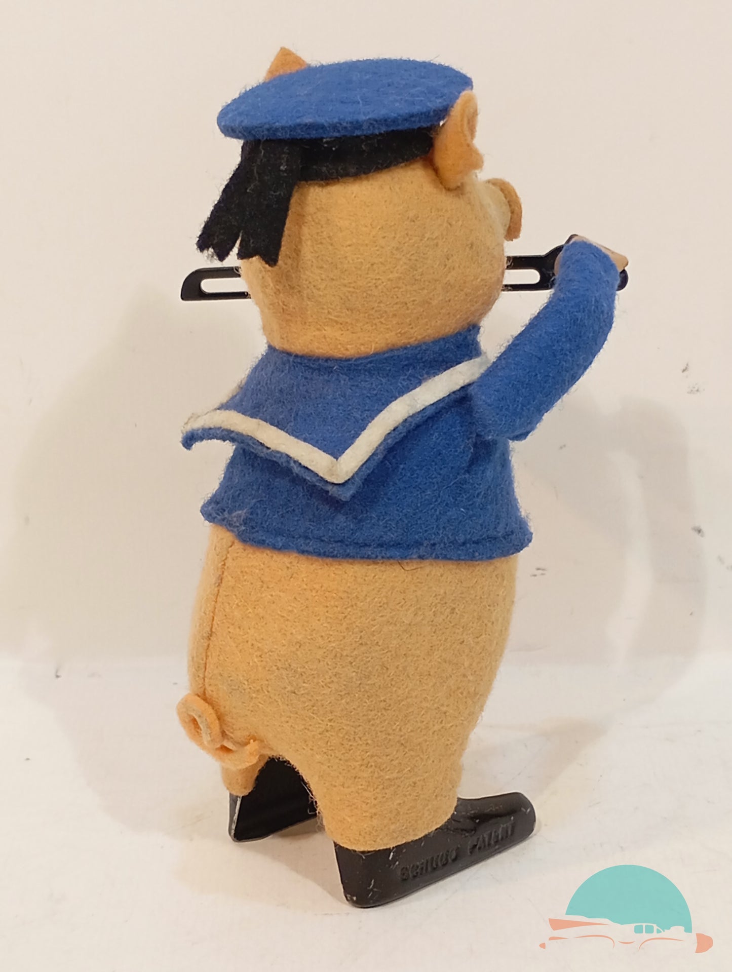 Schuco Tanzfigur 980 2 Schweinchen mit Geige im Originalkarton (75053)