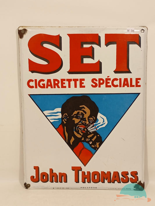 Emailschild John Thomass gekantet