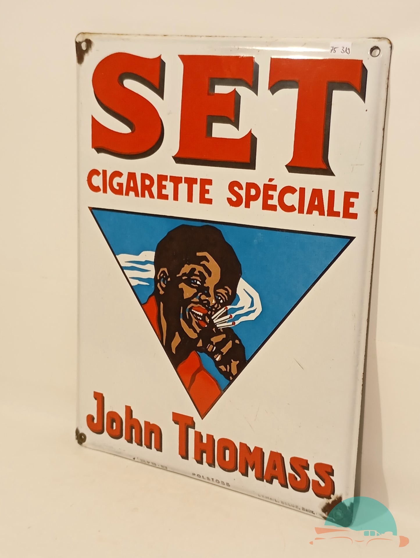 Emailschild John Thomass gekantet