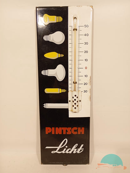 Emailschild Thermometer Pintsch Licht