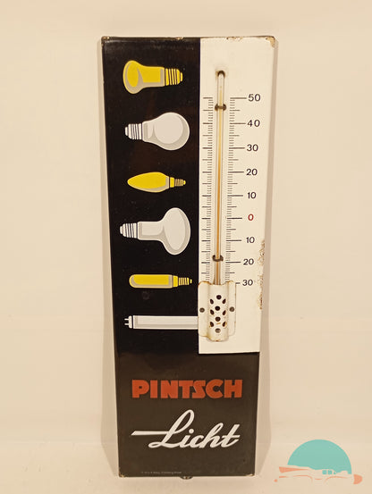 Emailschild Thermometer Pintsch Licht