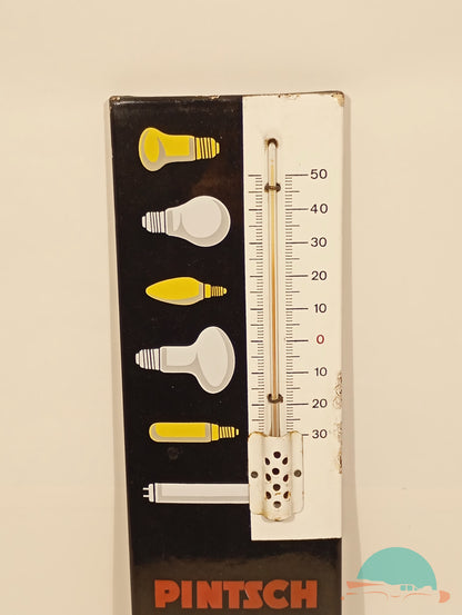 Emailschild Thermometer Pintsch Licht
